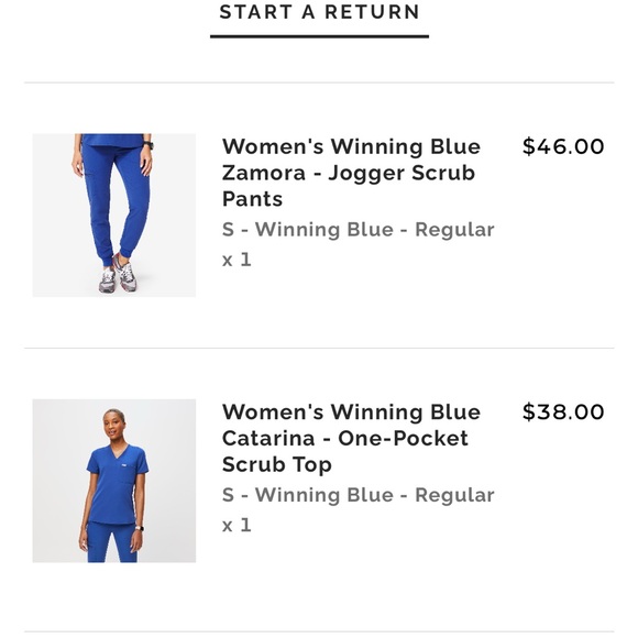 Figs winning Blue Scrub Set small Catarina and small petite Zamora. - Picture 4 of 4